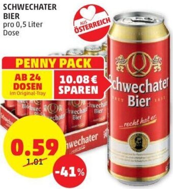 PENNY SCHWECHATER BIER pro 0,5 Liter Dose Angebot