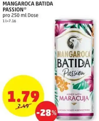 PENNY MANGAROCA BATIDA PASSION* pro 250 ml Dose Angebot