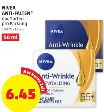 PENNY NIVEA ANTI-FALTEN* div. Sorten pro Packung 100 ml-12.90 Angebot