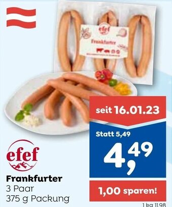 ADEG efef Frankfurter 3 Paar 375 g Packung Angebot