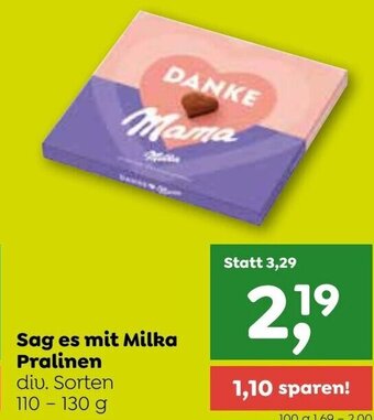 ADEG Sag es mit Milka Pralinen div. Sorten 110-130 g Angebot