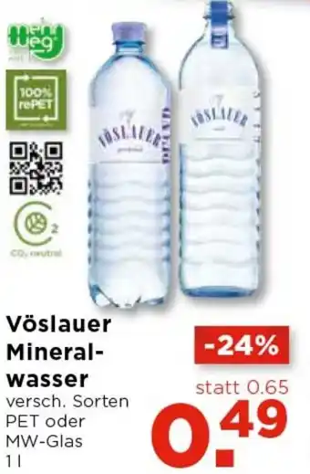 Unimarkt Vöslauer Mineral-Wasser 1 Liter Angebot