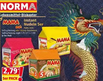Norma NORMA Lebensmittel-Diskonter Instant Nudeln 5er Angebot