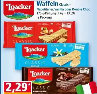 Norma Loacker Waffeln Classic - Napolitaner, Vanilla oder Double Choc 175-g-Packung (1 kg = 13,09) Angebot