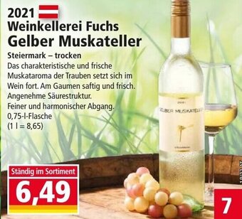 Norma 2021 Weinkellerei Fuchs Gelber Muskateller Angebot