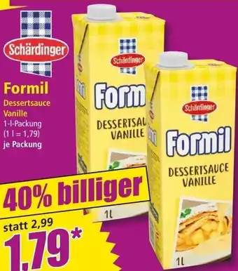 Norma Schärdinger Formil Dessertsauce Vanille 1-1-Packung (11 = 1,79) je Packung Angebot