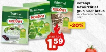 Unimarkt Kotànyi Gewürzbrief Grün oder Braun Angebot