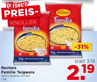 Unimarkt Recheis Familie Teigware 1kg Angebot