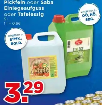 Unimarkt Pickfein Oder Saba Einlegeaufguss Oder Tafelessig Angebot