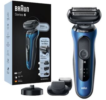 Media Markt Braun rasierer series 6 60-b4500cs schwarz/blau Angebot