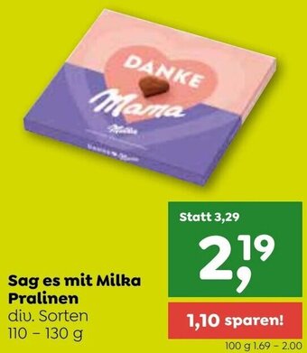 ADEG Sag es mit Milka Pralinen div. Sorten 110-130 g Angebot