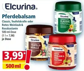 Norma Elcurina® Pferdebalsam Classic, Teufelskralle oder Rotes Weinlaub & Rosskastanie 500ml Angebot