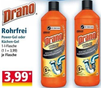 Norma Drano Rohrfrei Power-Gel oder Küchen-Gel 1-1-Flasche Angebot