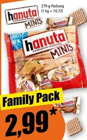 Norma hanuta MINIS 279-g-Packung (1 kg = 10,72) Angebot