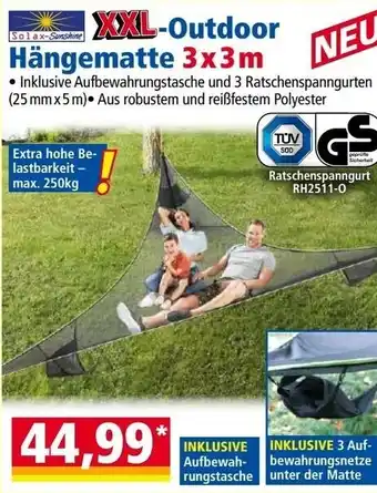 Norma Solax-Sunshine XXL-Outdoor Hängematte 3x3m Angebot