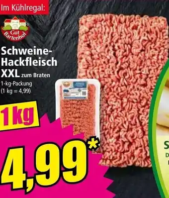 Norma Gut Bartenhot Schweine- Hackfleisch XXL zum Braten 1kg Angebot