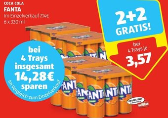 Hofer COCA COLA FANTA 6 x 330 ml Angebot