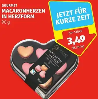 Hofer GOURMET MACARONHERZEN IN HERZFORM 90 g Angebot
