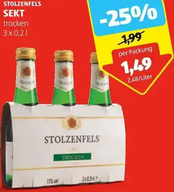 Hofer STOLZENFELS SEKT trocken 3x0,21 Angebot