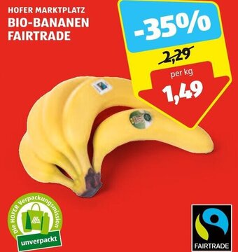 Hofer HOFER MARKTPLATZ BIO-BANANEN FAIRTRADE Angebot