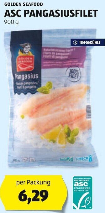 Hofer GOLDEN SEAFOOD ASC PANGASIUSFILET 900 g Angebot