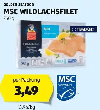 Hofer GOLDEN SEAFOOD MSC WILDLACHSFILET 250 g Angebot