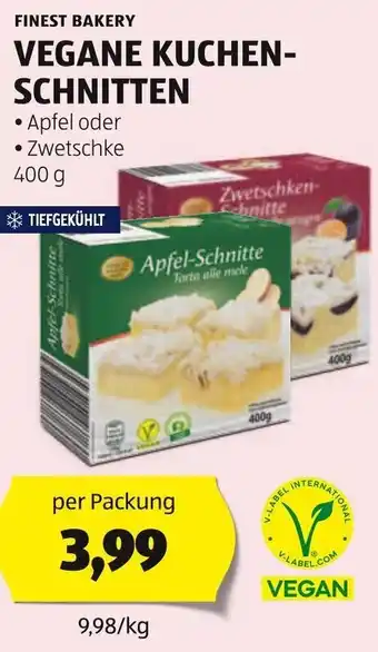 Hofer FINEST BAKERY VEGANE KUCHEN-SCHNITTEN 400 g Angebot