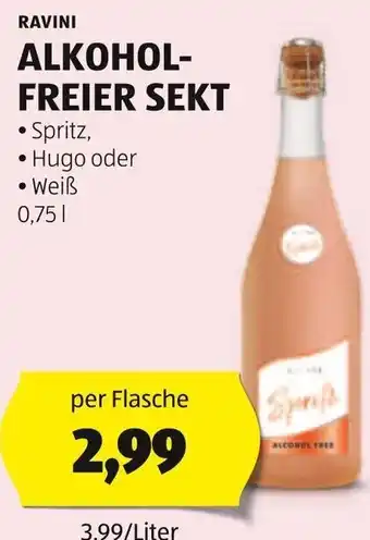 Hofer RAVINI ALKOHOL-FREIER SEKT 0,75l Angebot
