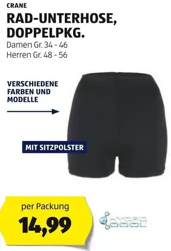 Hofer CRANE RAD-UNTERHOSE, DOPPELPKG. Angebot