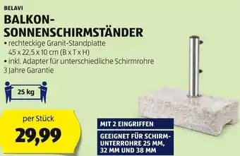 Hofer BELAVI BALKON- SONNENSCHIRMSTÄNDER 45 x 22,5 x 10 cm (BxTxH) Angebot
