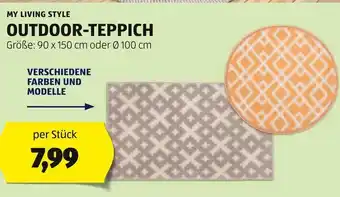 Hofer MY LIVING STYLE OUTDOOR-TEPPICH Größe: 90 x 150 cm oder Ø 100 cm Angebot