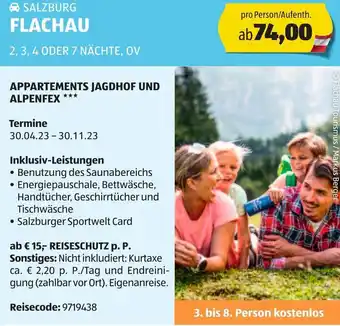 Hofer SALZBURG FLACHAU 2, 3, 4 ODER 7 NÄCHTE, OV Angebot