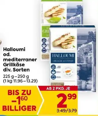 Billa Halloumi od. mediterraner Grillkäse div. Sorten 225 g- 250 g Angebot