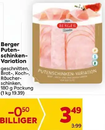 Billa Berger Puten-schinken- Variation 180 g Angebot