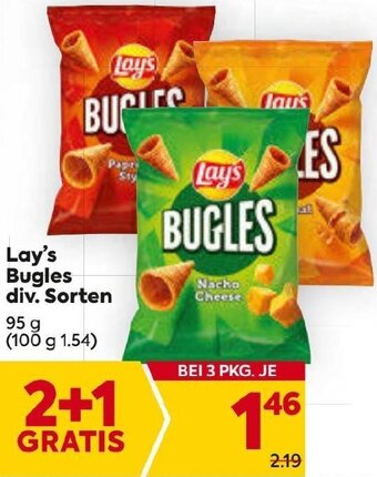 Billa Lay's Bugles div. Sorten 95 g Angebot