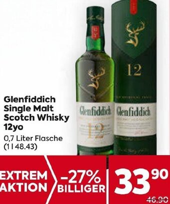Billa Glenfiddich Single Malt Scotch Whisky 12yo 0,7 Liter Flasche (11 48.43) Angebot