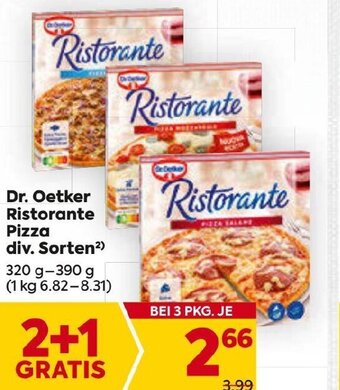 Billa Dr. Oetker Ristorante Pizza div. Sorten²) 320 g- 390 g Angebot
