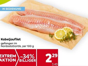 Billa Kabeljaufilet gefangen im Nordostatlantik, per 100 g Angebot