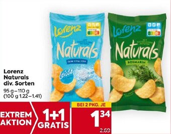 Billa Lorenz Naturals div. Sorten 95 g-110 g Angebot