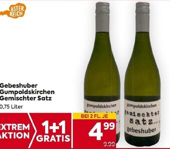 Billa Gebeshuber Gumpoldskirchen Gemischter Satz 0,75 Liter Angebot
