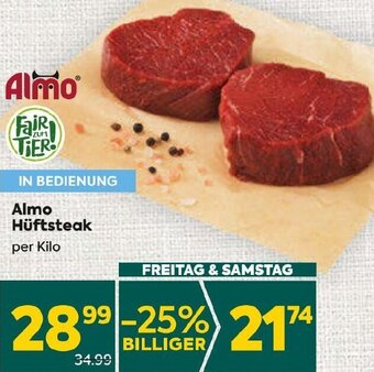 Billa Almo Hüftsteak per Kilo Angebot
