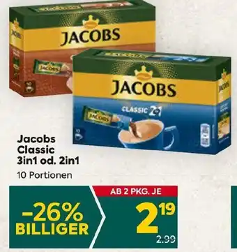 Billa Jacobs Classic 3in1 od. 2in1 10 Portionen Angebot