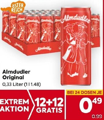 Billa Almdudler Original 0,33 Liter Angebot