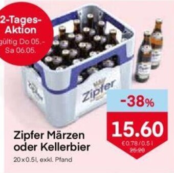 MPreis Zipfer Märzen oder Kellerbier 20x0.51, exkl. Pfand Angebot
