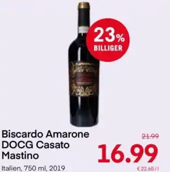 MPreis Biscardo Amarone DOCG Casato Mastino Italien, 750 ml, 2019 Angebot