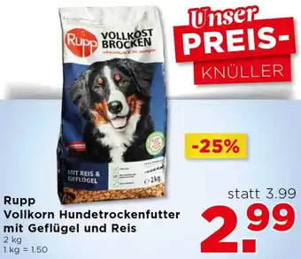 Unimarkt Rupp Vollkorn Hundetrockenfutter Mit Geflügel Und Reis 2kg Angebot