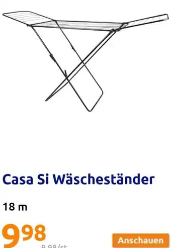 Action Casa Si Wäscheständer 18 m Angebot