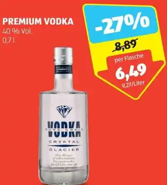 Hofer PREMIUM VODKA 40 % Vol. 0,7l Angebot