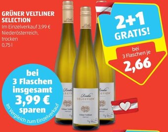 Hofer GRÜNER VELTLINER SELECTION 0,75l Angebot
