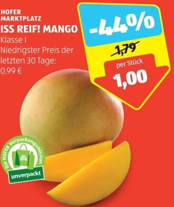 Hofer HOFER MARKTPLATZ ISS REIF! MANGO Klasse I Angebot